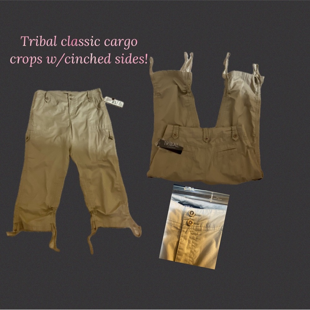 Tribal fantastic classic cargo crop pants!